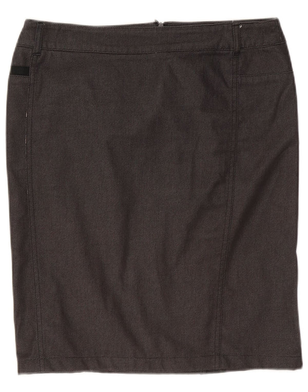 Damska spódnica ołówkowa z wysokim stanem Max Mara UK 14 Large W30 Szara bawełna