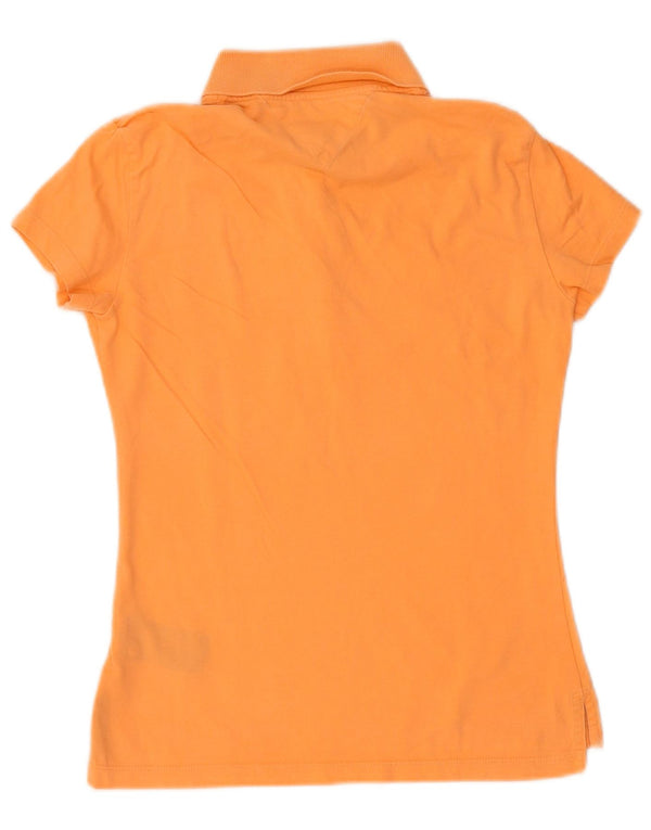 Damska koszulka polo Slim Fit Tommy Hilfiger UK 10, mała, pomarańczowa bawełna