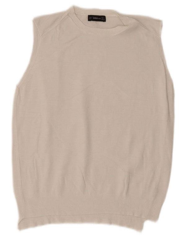 Damski podkoszulek Zara Crop Vest UK 14, duży, biały