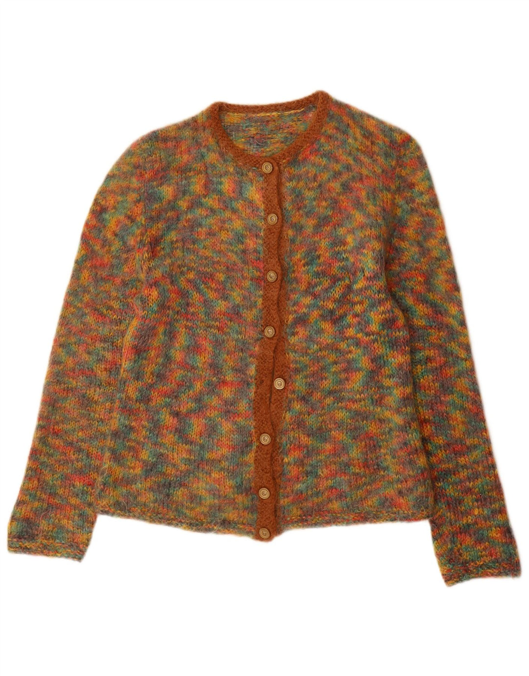 Sweter damski w stylu vintage, UK 12, średni, wielokolorowy, nakrapiany