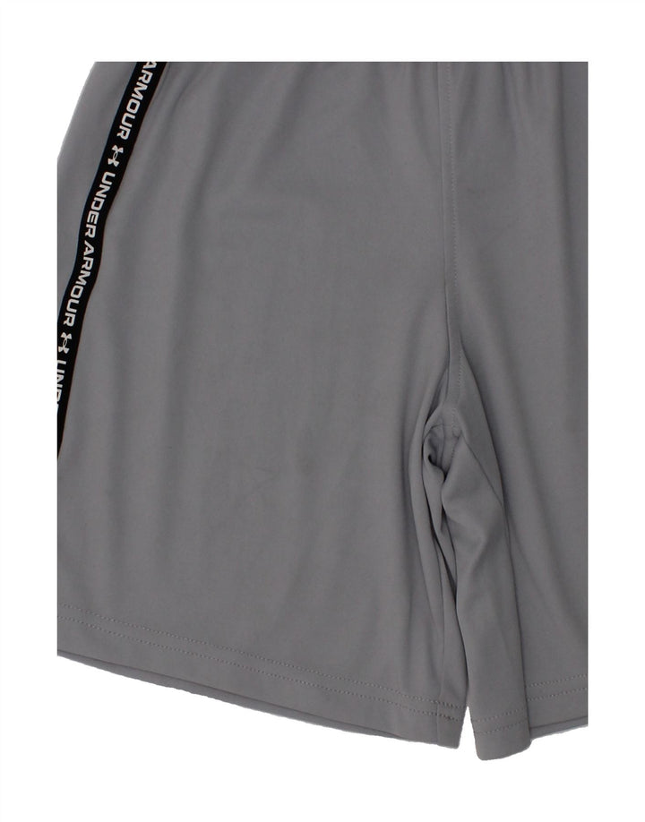 UNDER ARMOUR Boys Graphic Sport Shorts 6-7 Years  Grey Polyester Vintage Under Armour and Second-Hand Under Armour from Messina Hembry 