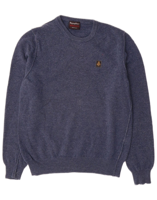 Sweter damski Refrigiwear z okrągłym dekoltem UK 14, duży, granatowy, wełniany