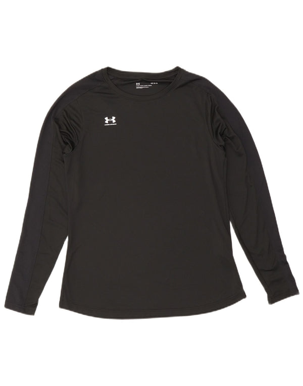 Under Armour Męski top z długim rękawem, duży, czarny, poliestrowy