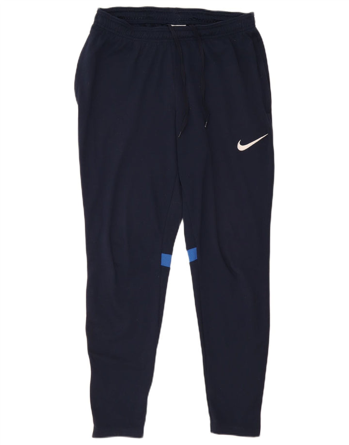 Męskie spodnie dresowe NIKE Dri Fit, średni granat, blok kolorów