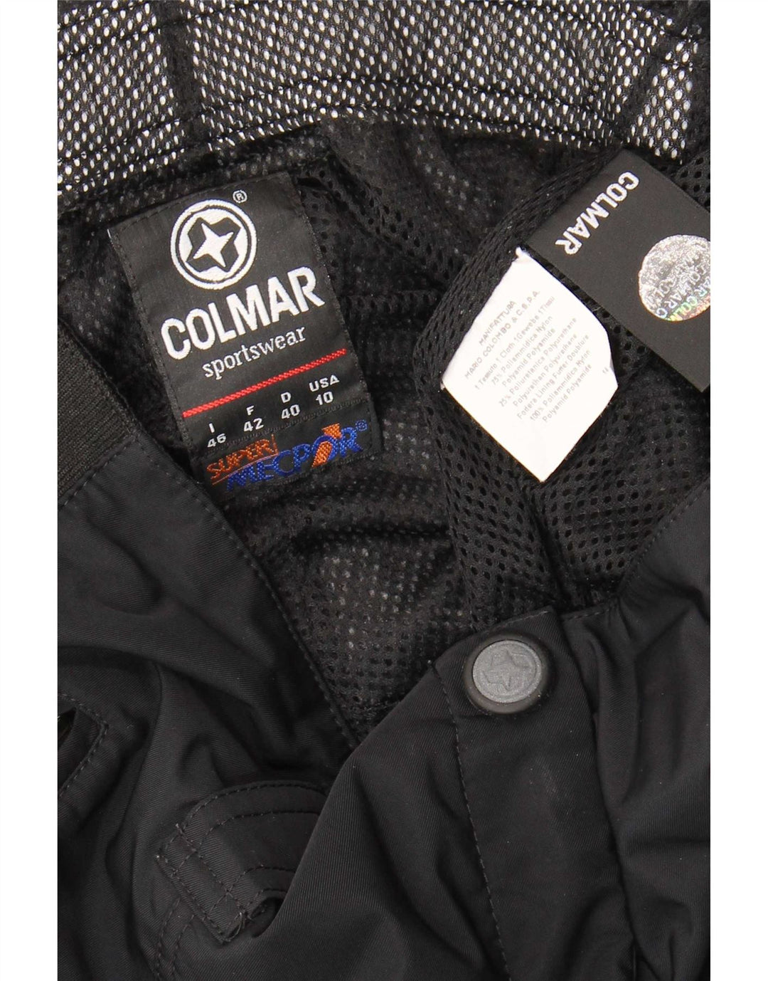 Damskie spodnie narciarskie Colmar US 10 Large W30 L30 Czarny poliamid