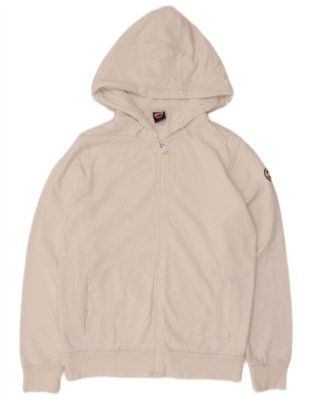 Męski sweter z kapturem i zamkiem Colmar, duży, biały