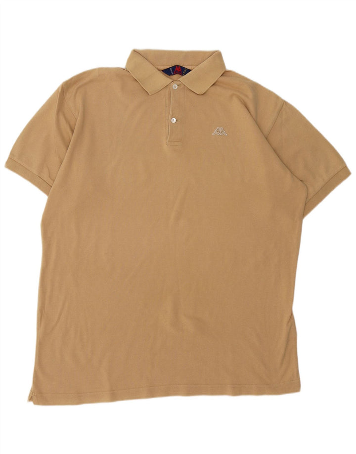 Męska koszulka polo KAPPA XL, beżowa, bawełniana