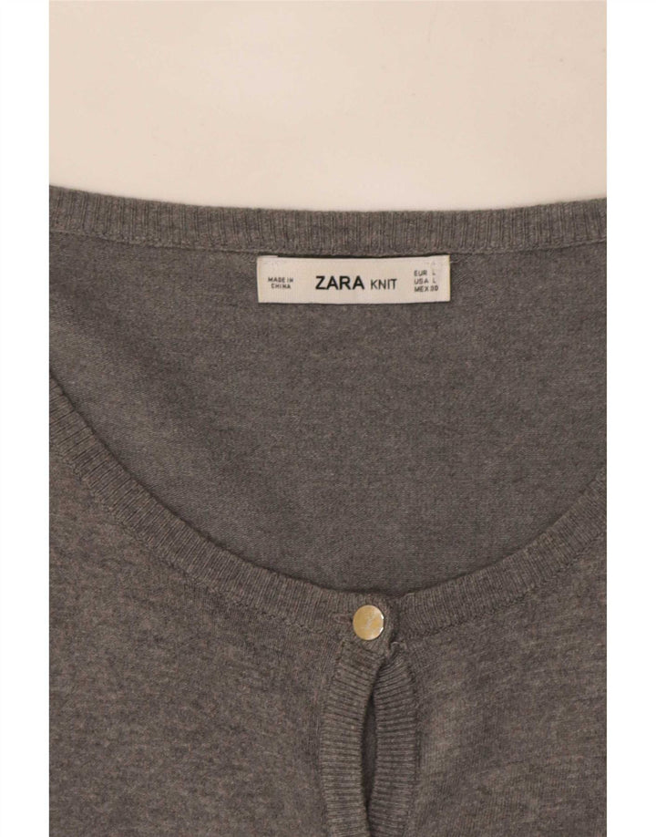 Sweter damski Zara Cardigan UK 14, duży, szary