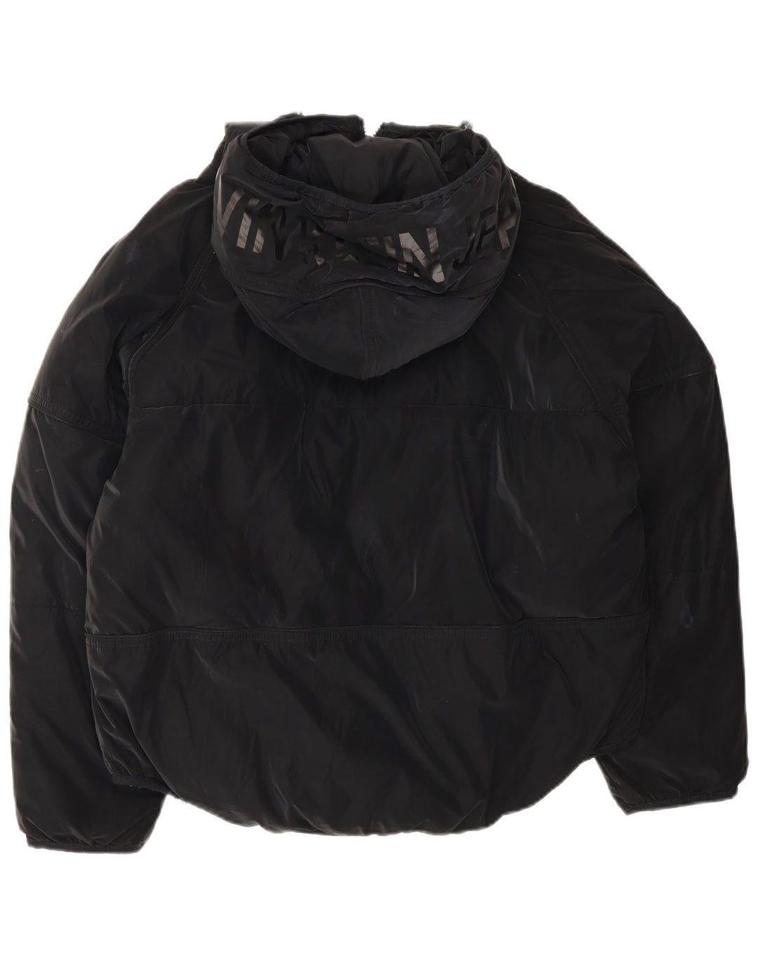 Damska kurtka oversize Calvin Klein Jeans z wyściełaną grafiką UK 10, mała czarna