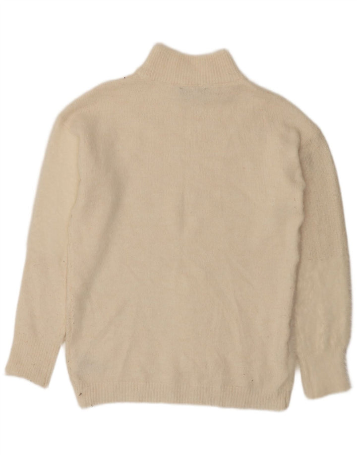 Marks & Spencer Damski sweter z golfem, UK 10, mały beż