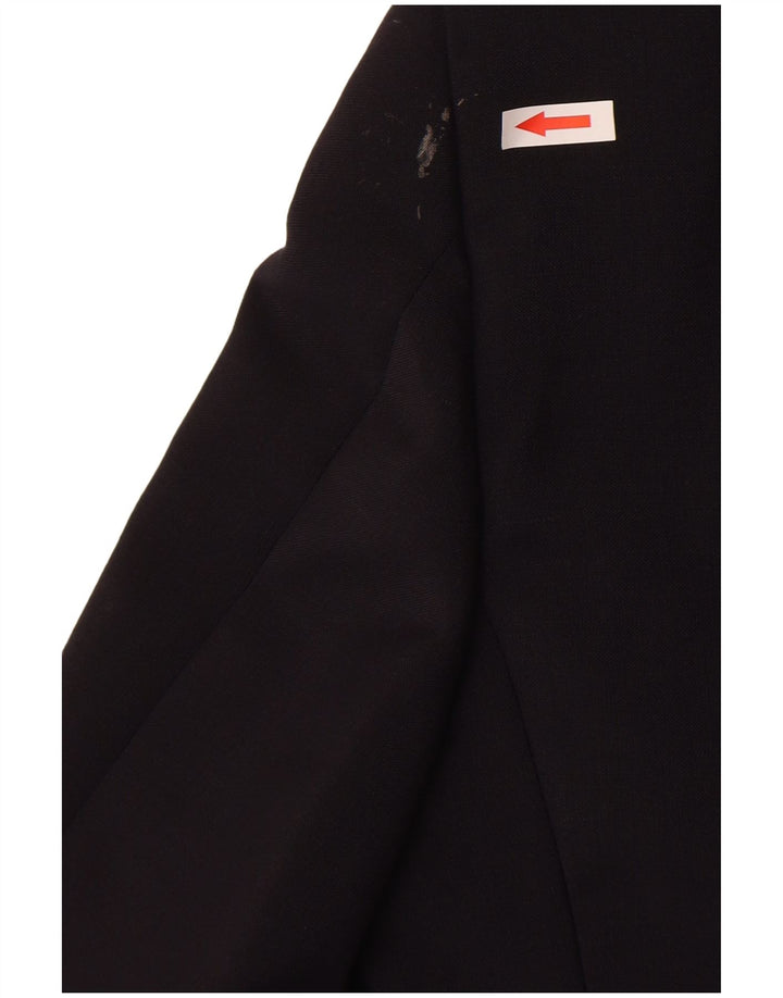 Męska marynarka zapinana na 1 guzik Ermenegildo Zegna UK 38 Średnia czarna klasyczna