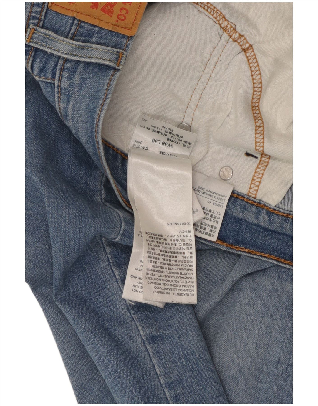 Męskie jeansy Levi's 511 Slim W38 L30 Niebieska bawełna