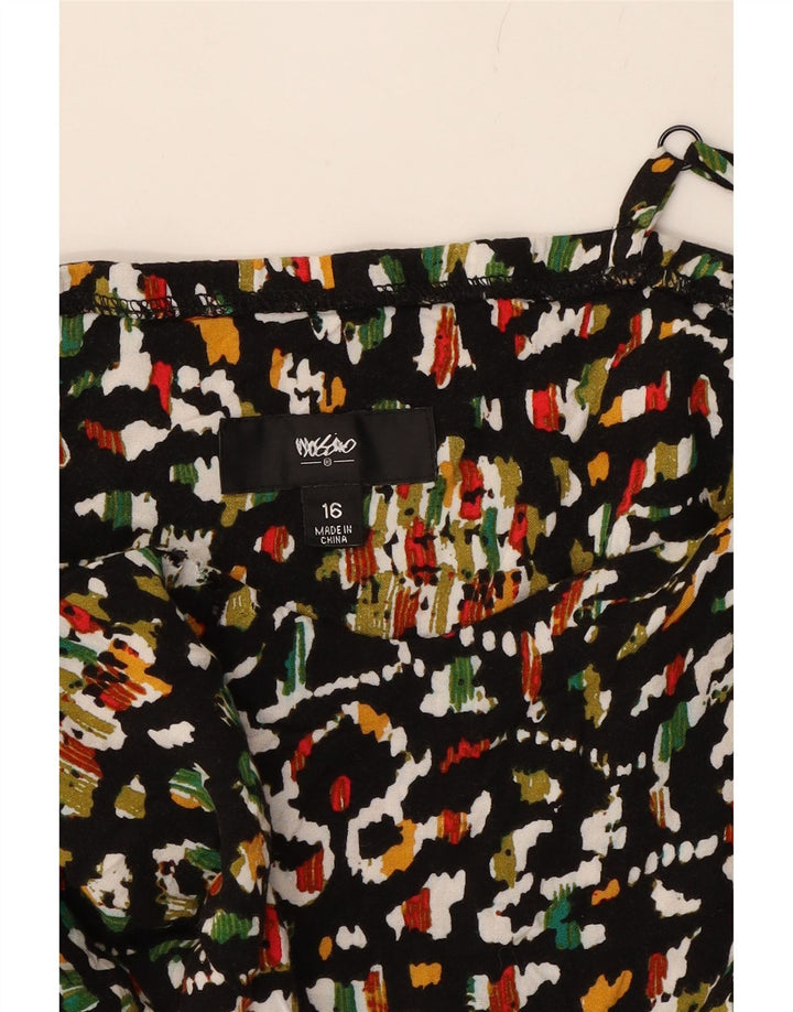 MOSSIMO Womens Abstract Pattern Sleeveless Slip Dress US 16 2XL Black Vintage Mossimo and Second-Hand Mossimo from Messina Hembry 