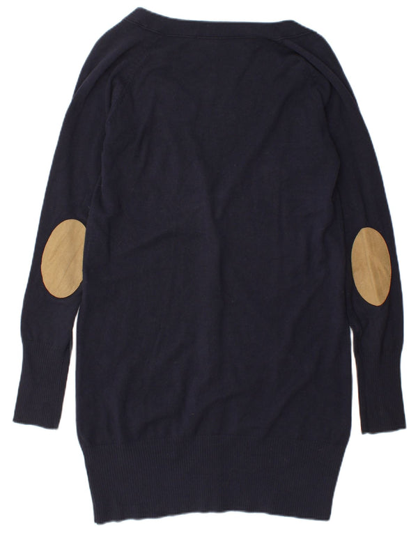 Damski sweter o przedłużonym fasonie Zara UK 14, duży, granatowy