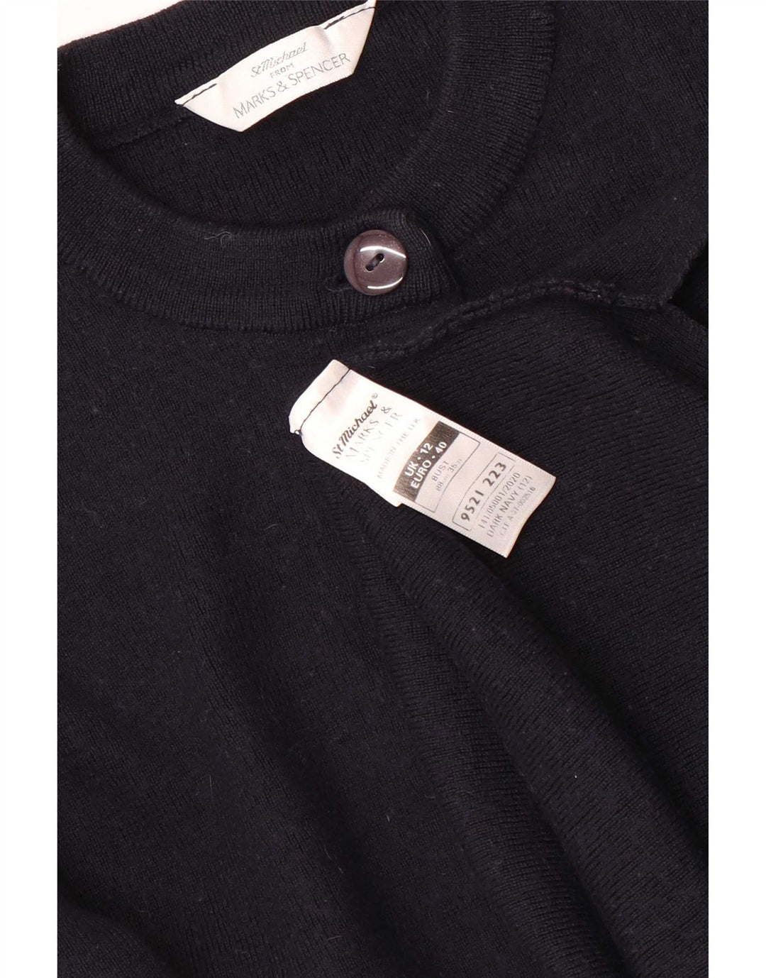 Marks & Spencer Damski sweter St. Michael Cardigan UK 12 Średni granatowy