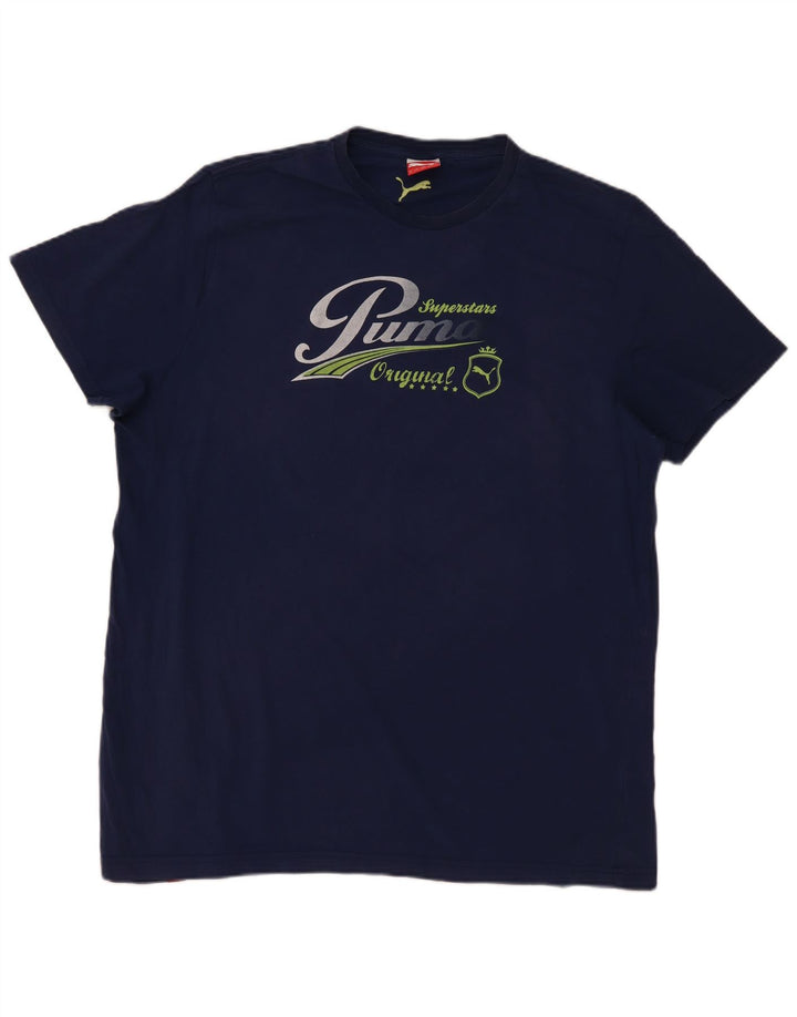Męska koszulka z grafiką Puma Top 2XL granatowa