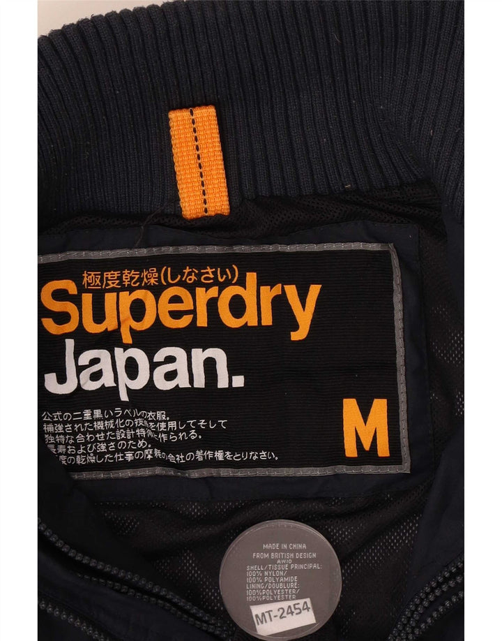 Damska kurtka przeciwdeszczowa Superdry Graphic UK 14, średni granatowy nylon