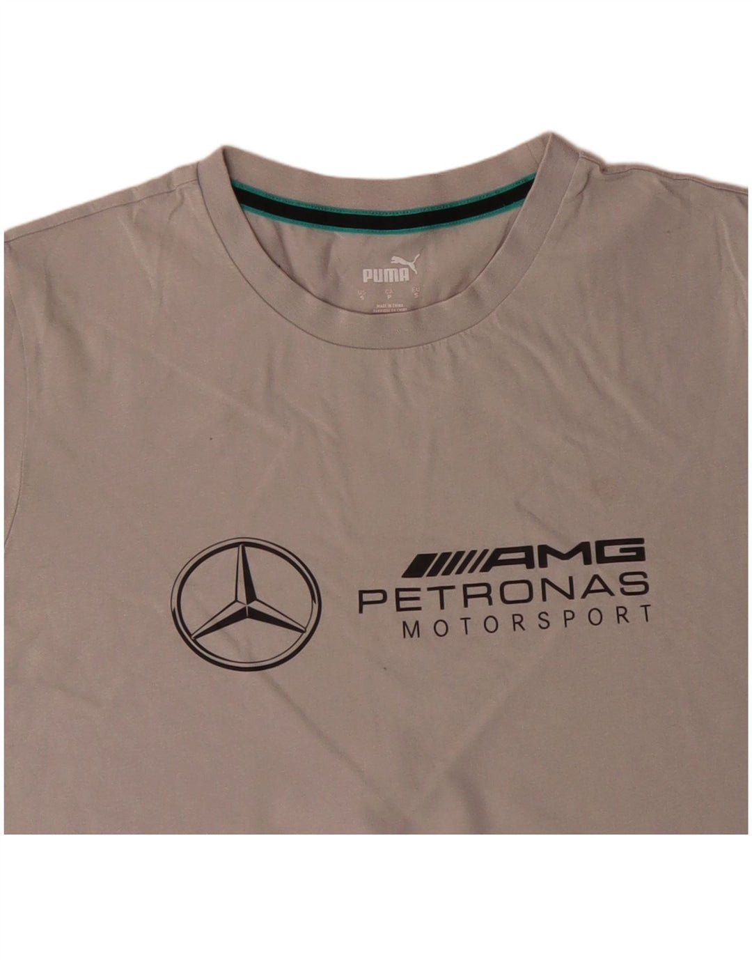 Męski T-shirt z grafiką PUMA, mały, szary, bawełniany