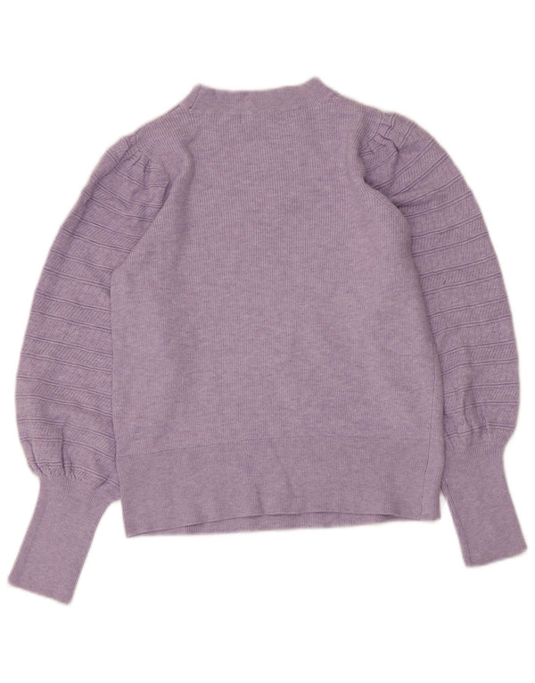 Marks & Spencer Damski sweter z okrągłym dekoltem UK 10 Small Fioletowa wiskoza