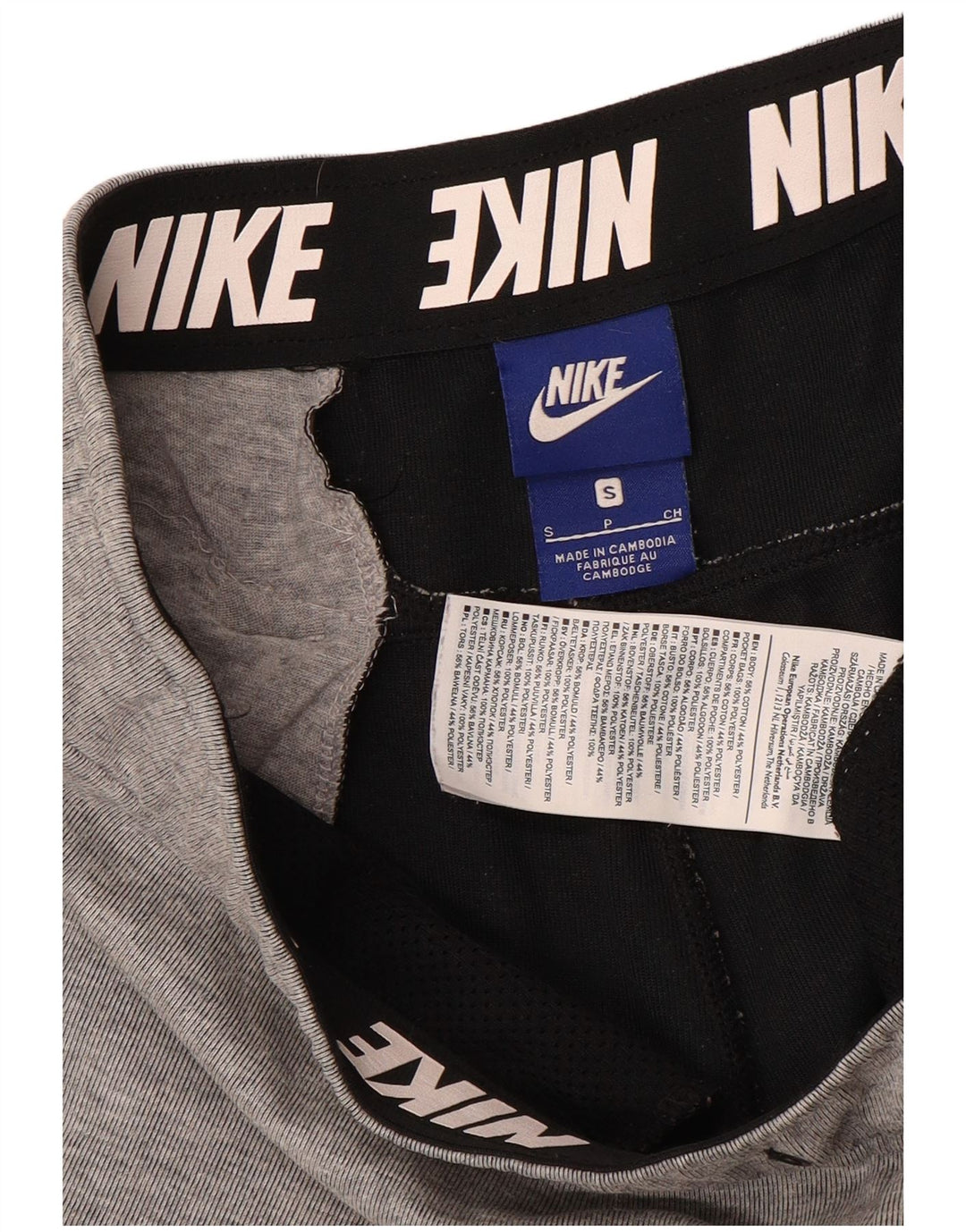 Męskie spodnie dresowe NIKE, małe, szare, bawełniane