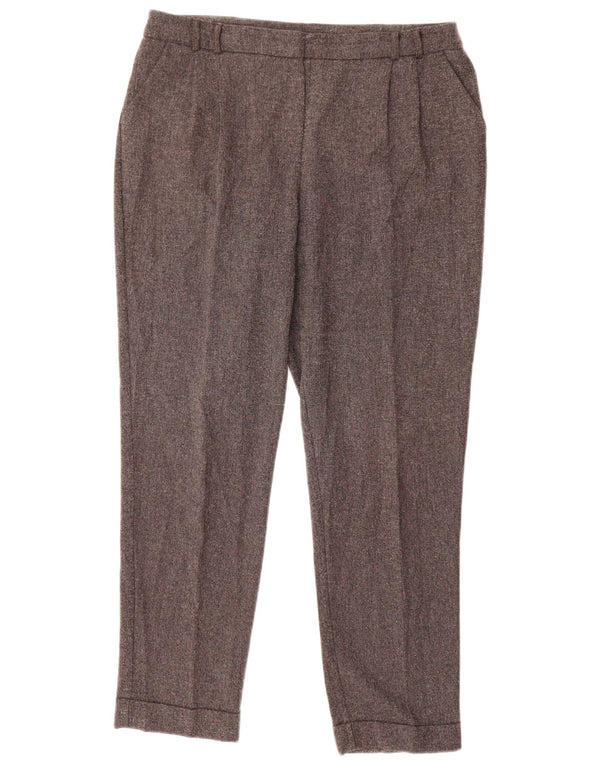 Damskie spodnie garniturowe M&Co z wysokim stanem, UK 14, duże, W36 L26, szare