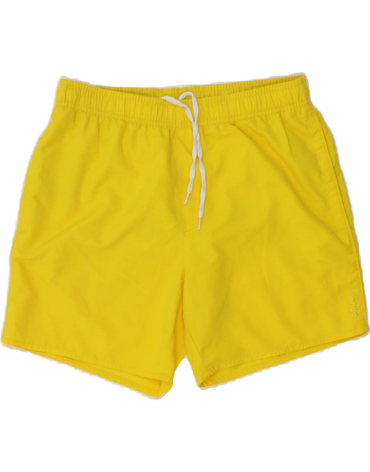 BRUGI Mens Swimming Shorts Medium Yellow Polyester Vintage Brugi and Second-Hand Brugi from Messina Hembry 