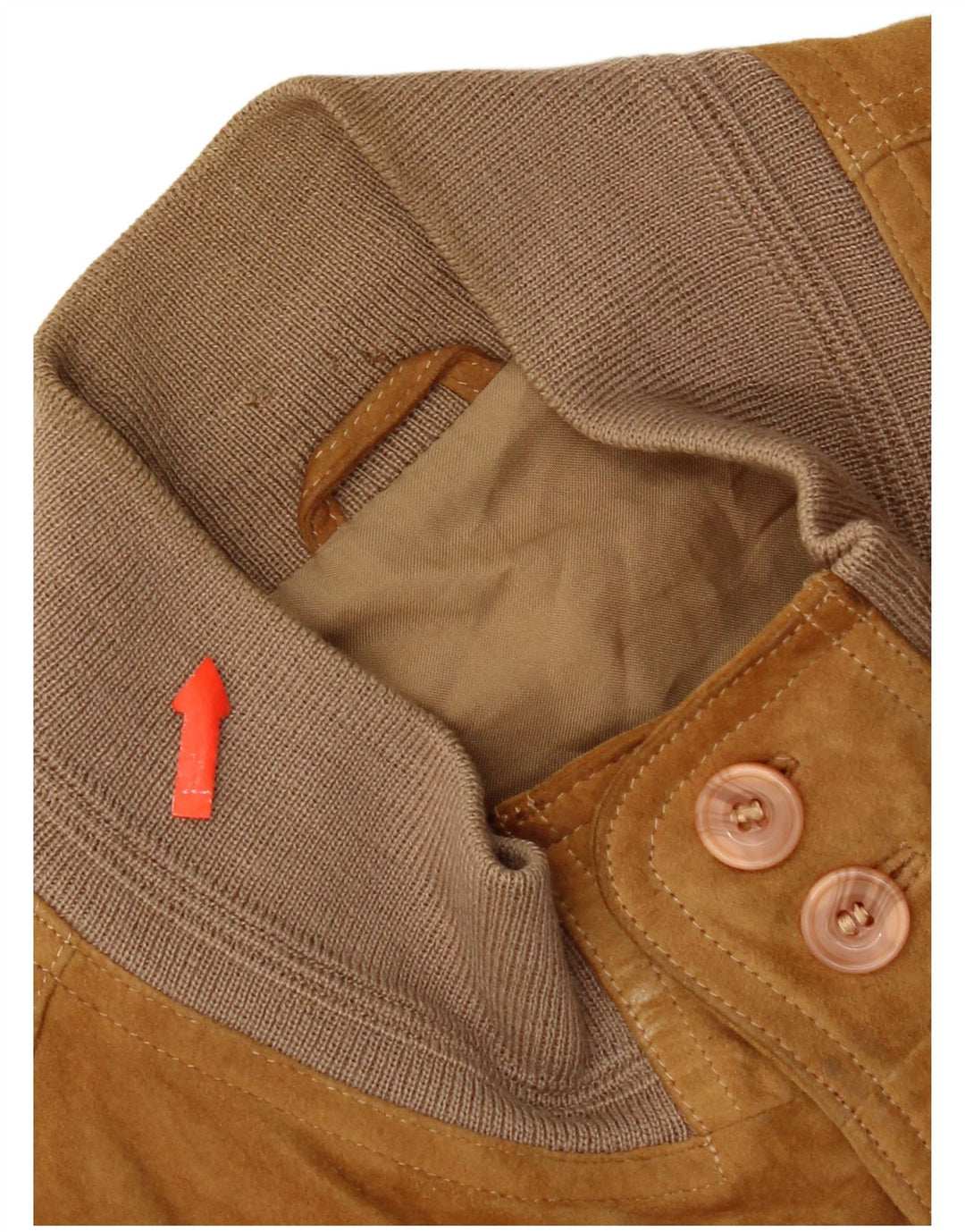 Vintage męska zamszowa kurtka bomber UK 42 XL beżowa skóra