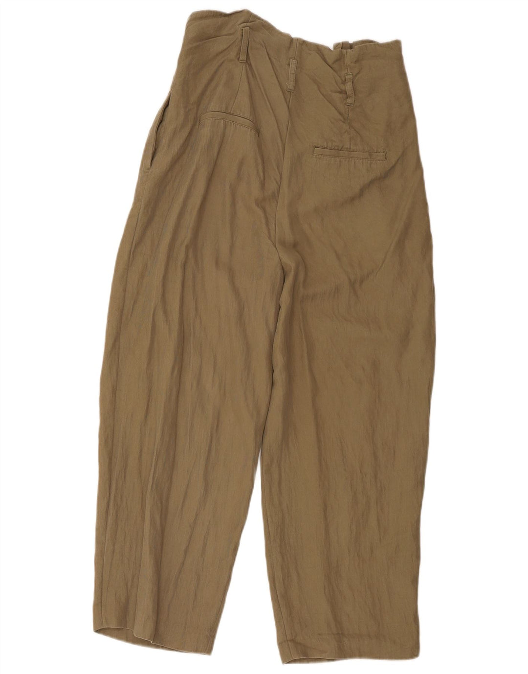 Damskie spodnie haremowe Zara, średnie W28 L22 Khaki Lyocell