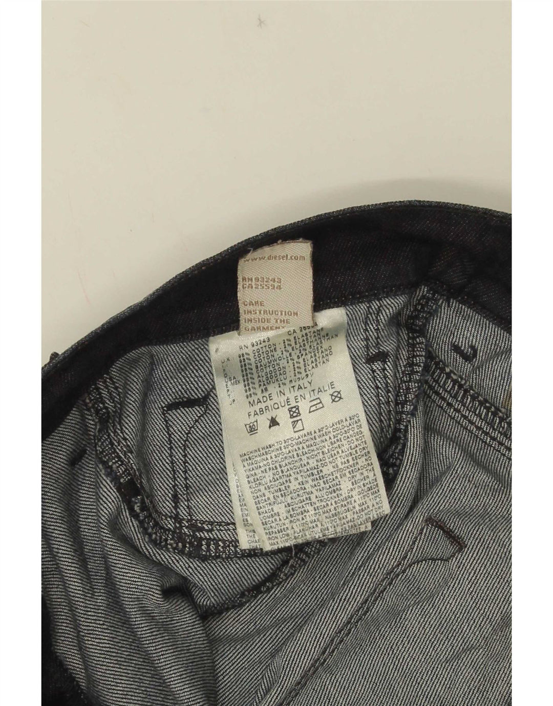 Damskie jeansy Diesel Slim W30 L28 Niebieskie bawełniane