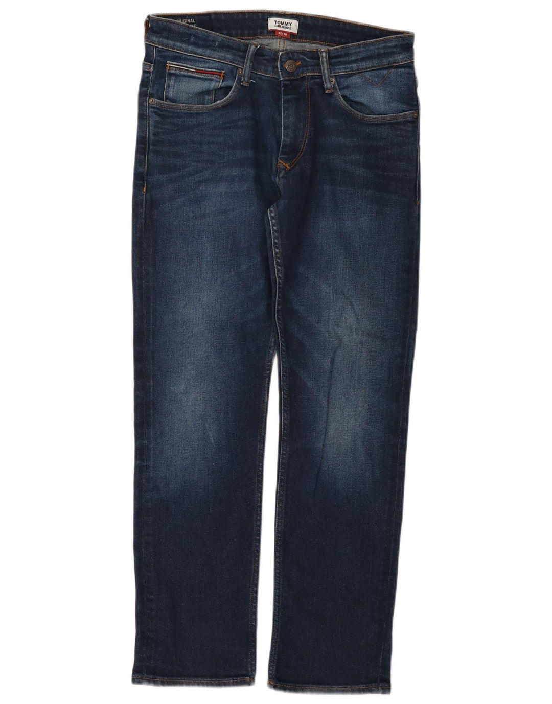 Męskie proste dżinsy Tommy Hilfiger W32 L30 Granatowa bawełna