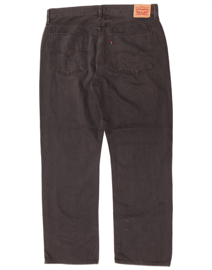 Męskie proste dżinsy Levi's W32 L30 Szara bawełna