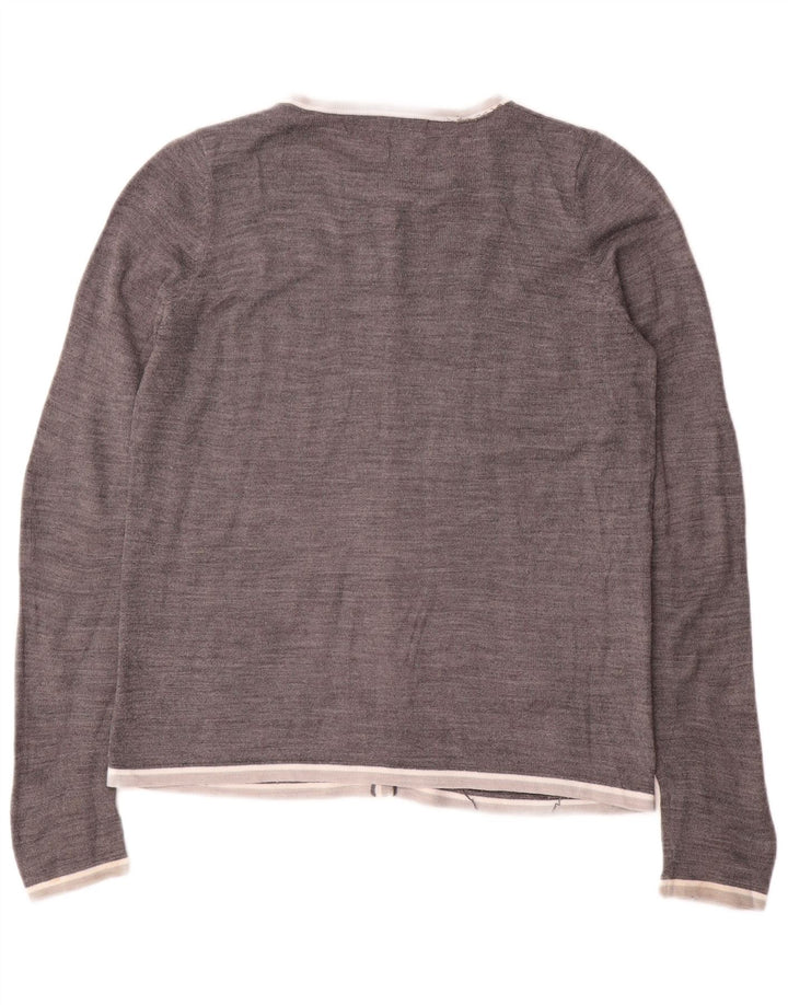 Sweter damski Zara Cardigan UK 14 Średni szary akryl