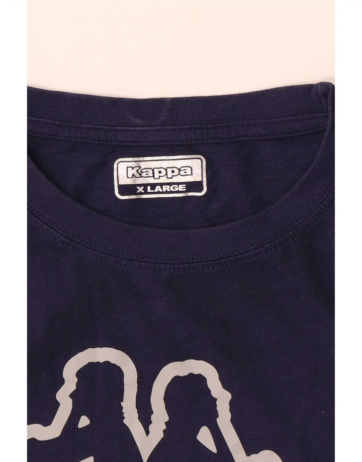 Męski T-shirt z grafiką Kappa XL, granatowy