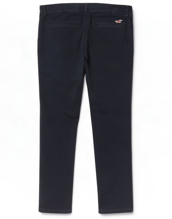 Wąskie spodnie chino damskie Hollister US 9 Medium W29 L30 granatowe