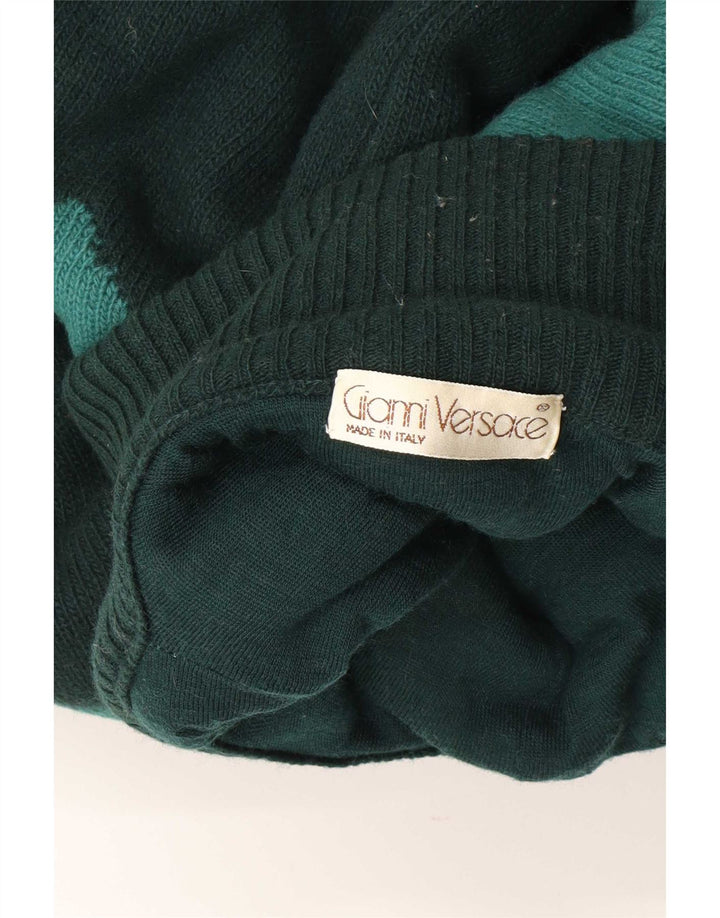 Męski sweter z golfem Gianni Versace w kolorze średniej zieleni