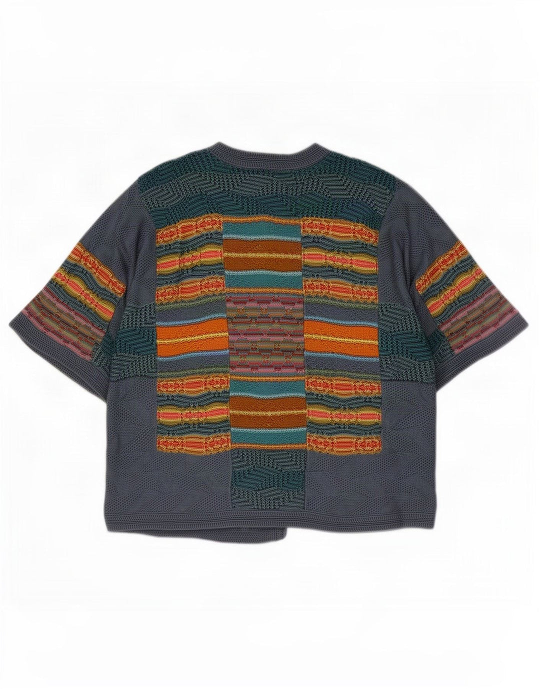 Peruwiański sweter damski Connection z krótkim rękawem UK 6 XS, szary