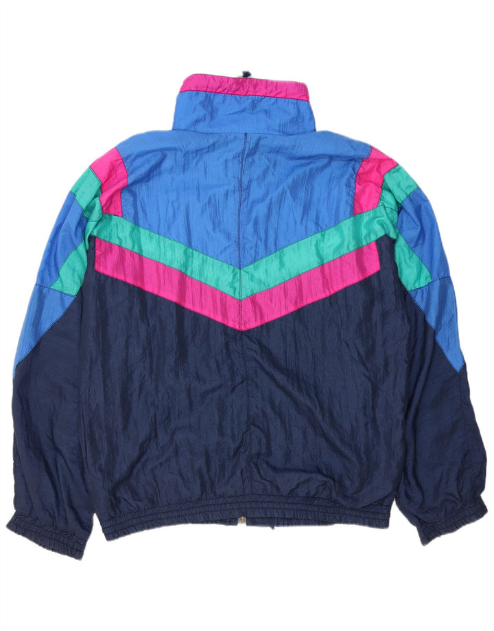 Bluza dresowa MC Kee's dla mężczyzn, luźny krój, retro, kolor średni niebieski w blokach kolorów