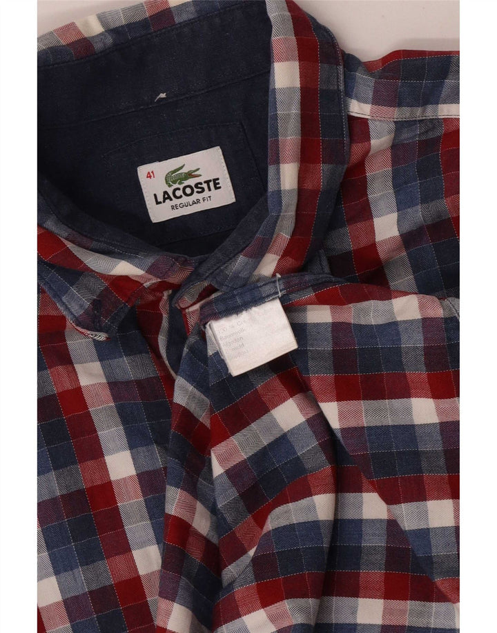 Koszula męska Lacoste rozmiar 41, średnia, wielobarwna, bawełniana krata