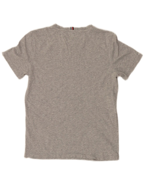 Chłopięcy T-shirt z regularnym nadrukiem Tommy Hilfiger na 11-12 lat, szary