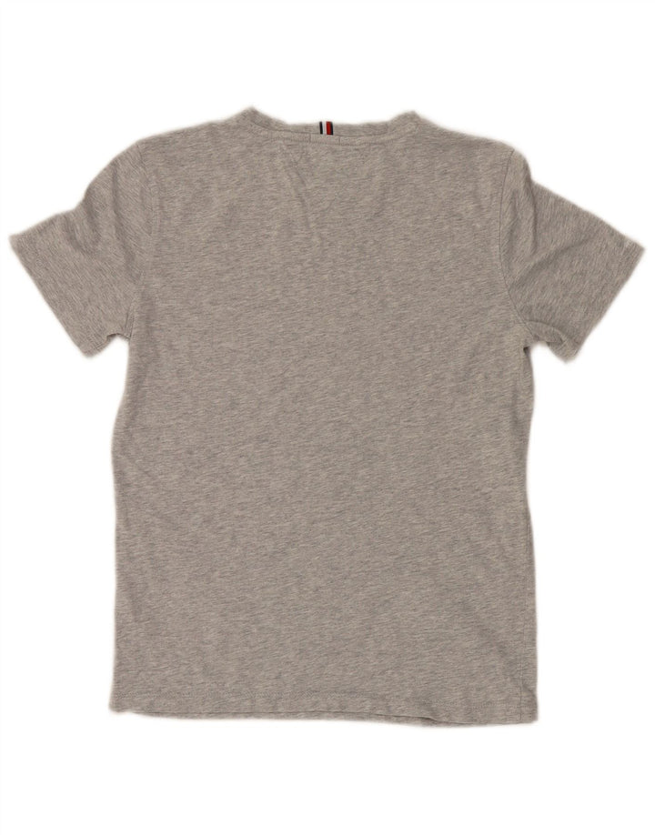 Chłopięcy T-shirt z regularnym nadrukiem Tommy Hilfiger na 11-12 lat, szary
