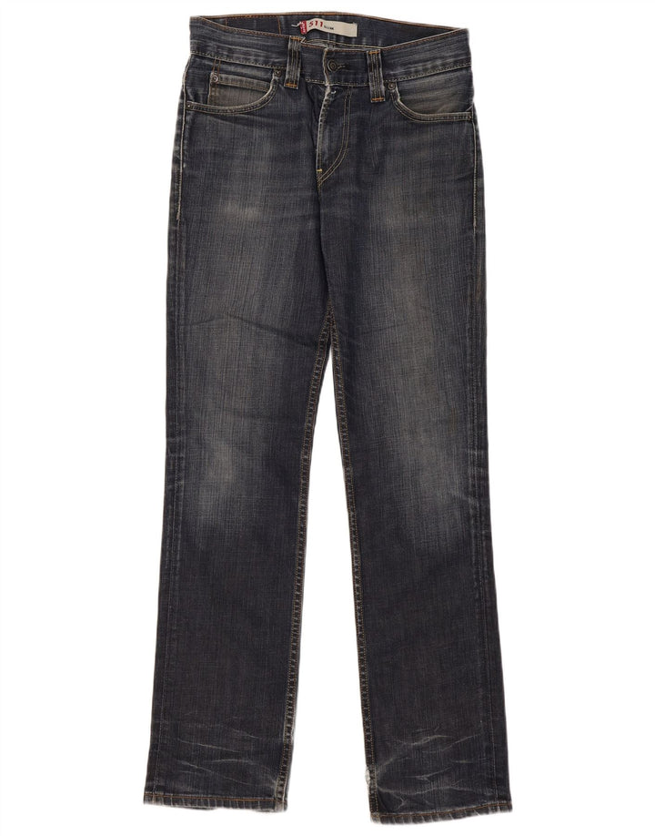 Damskie jeansy Levi's 511 Slim W33 L34 Granatowa bawełna