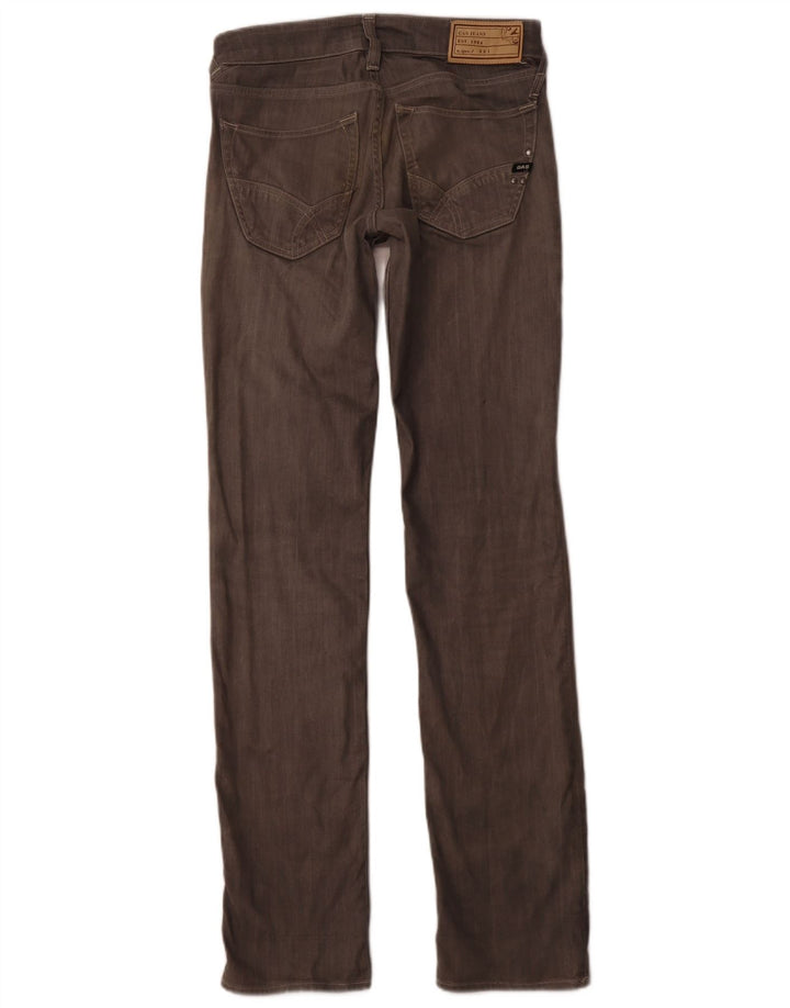 Męskie proste dżinsy GAS W31 L34 Szara bawełna