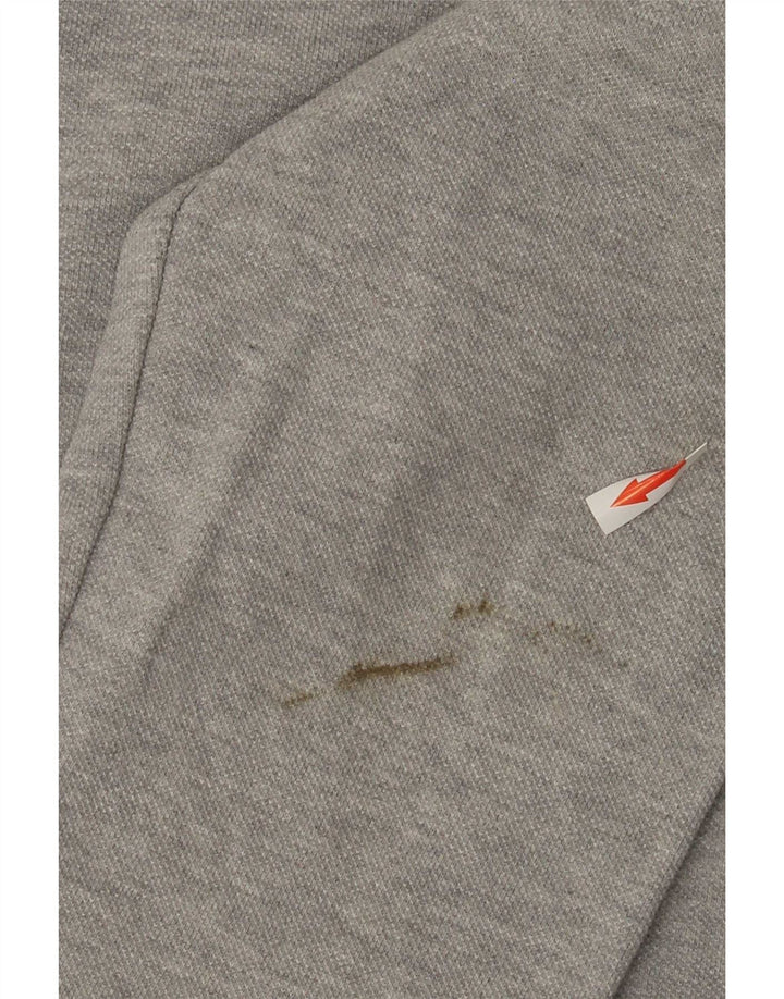 Crew Clothing Męska bluza z zamkiem błyskawicznym, średnioszara, bawełniana w plamki