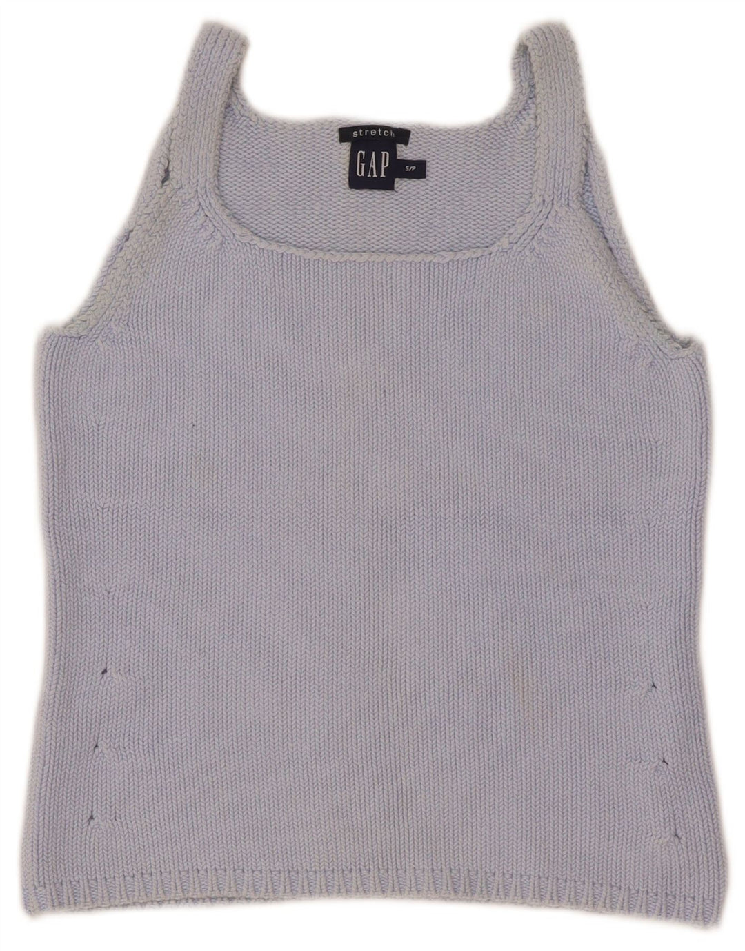 Damski top na ramiączkach Gap Crop Knit UK 8 Small Blue Cotton