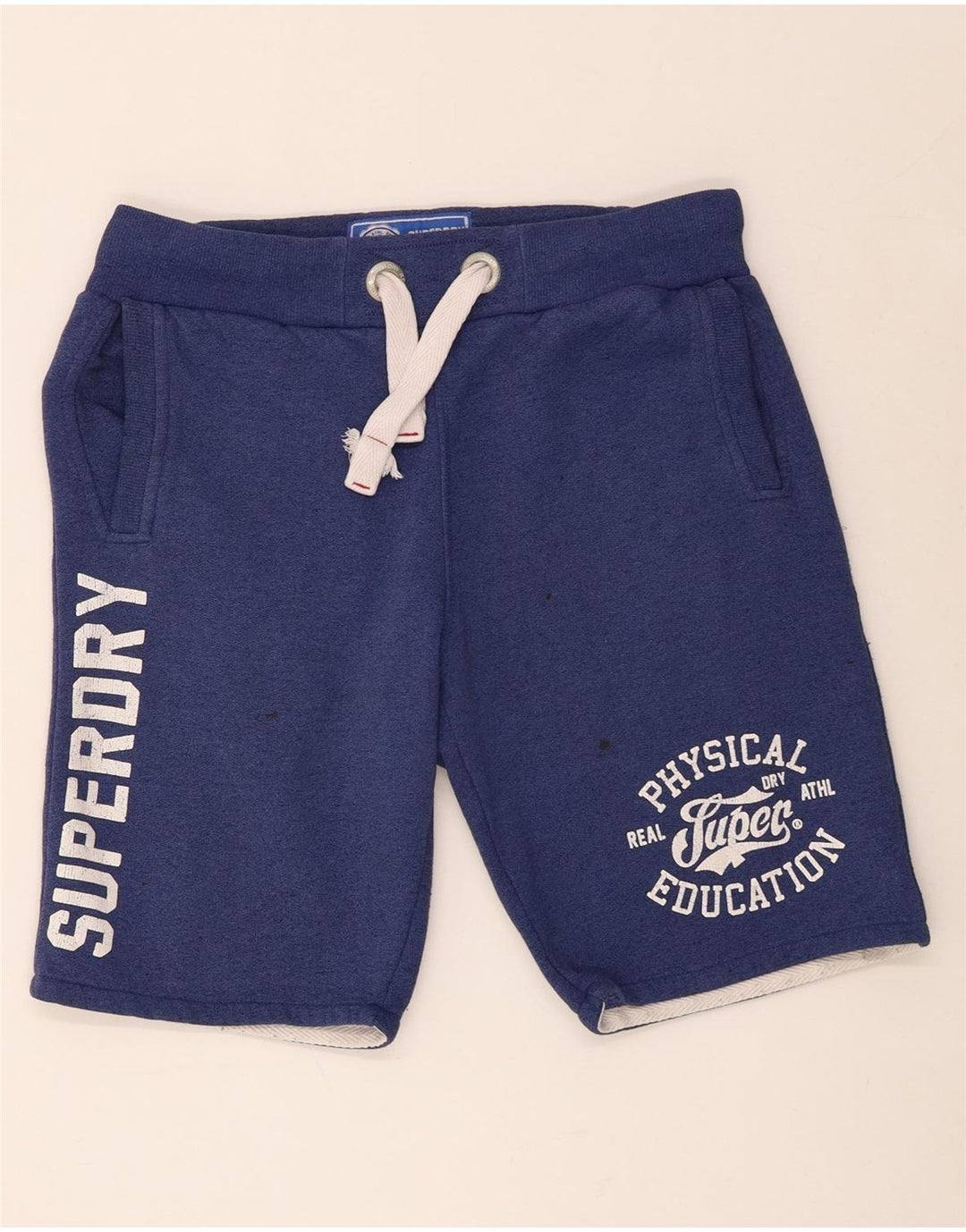 Męskie spodenki sportowe Superdry Graphic, średnioniebieskie, bawełniane