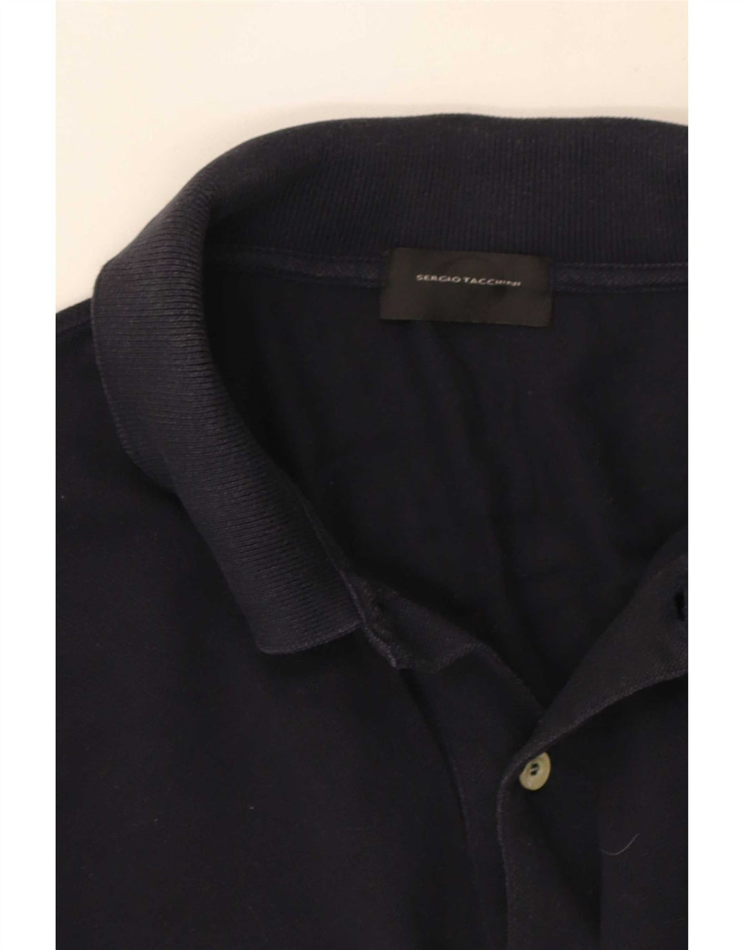 Męska koszulka polo z długim rękawem Sergio Tacchini, duża, granatowa
