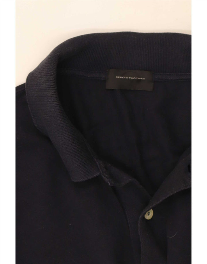 Męska koszulka polo z długim rękawem Sergio Tacchini, duża, granatowa