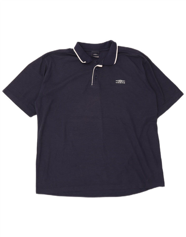 Męska koszulka polo Umbro 2XL granatowa, poliestrowa