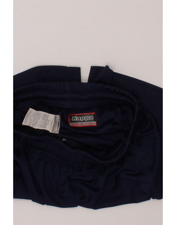 KAPPA Boys Graphic Sport Shorts 11-12 Years  Navy Blue Polyester Vintage Kappa and Second-Hand Kappa from Messina Hembry 