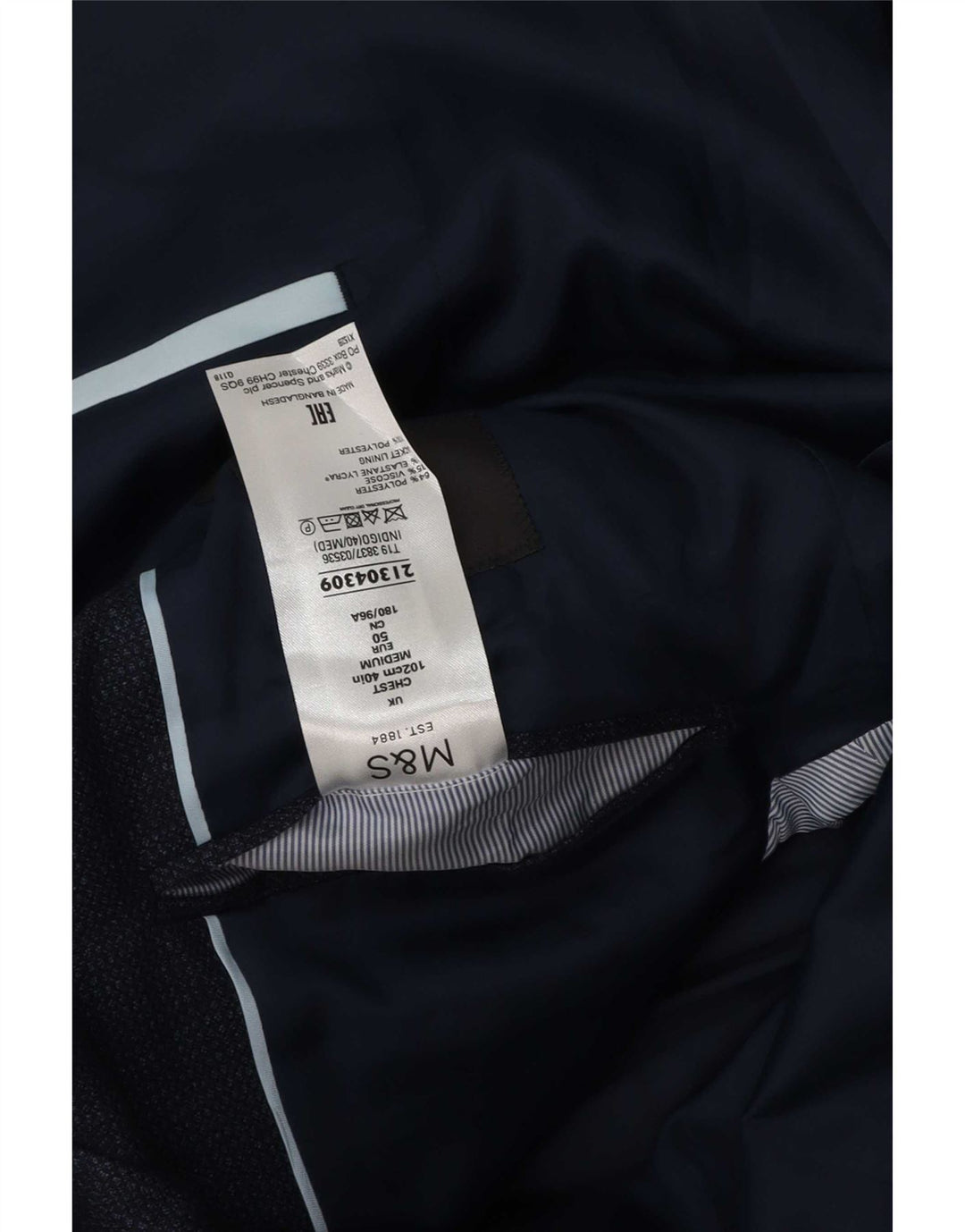 Marks & Spencer Męska marynarka zapinana na 2 guziki UK 40 Średni granatowy
